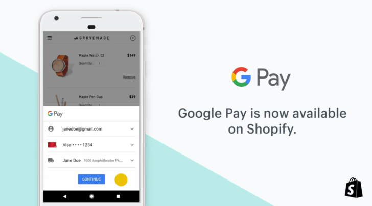 e-commerce giant shopify now supports google pay