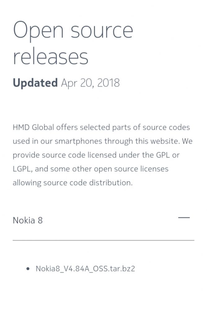 nokia 8 kernel source code is now open to public