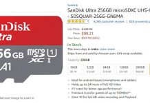 Sandisk ultra 256GB for $89 99