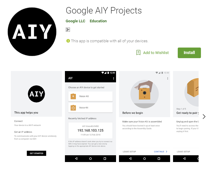 google aiy projects app is now officially available on play store