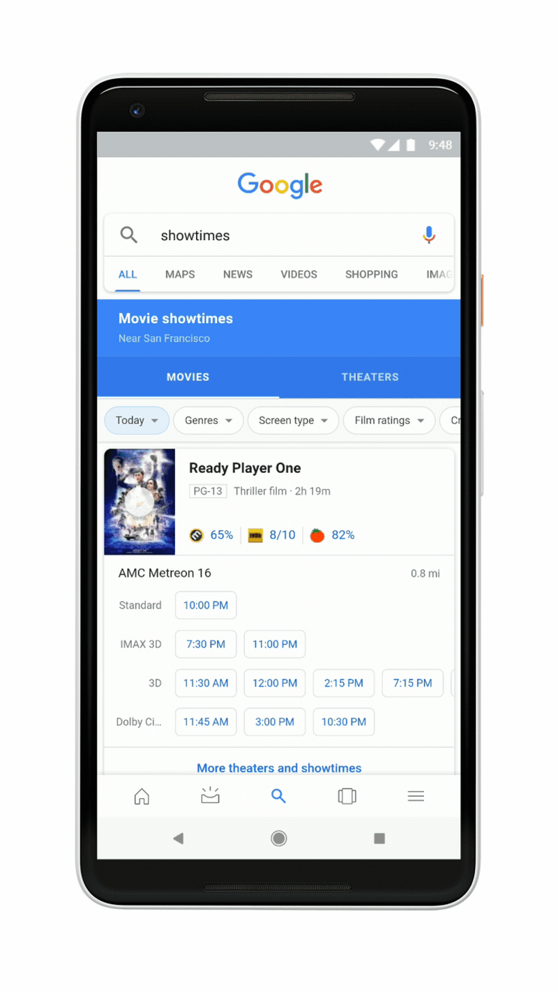 google search now shows latest movie ratings, show-times, easy ticket-booking and much more