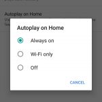 "autoplay on home" feature now visible for some youtube users