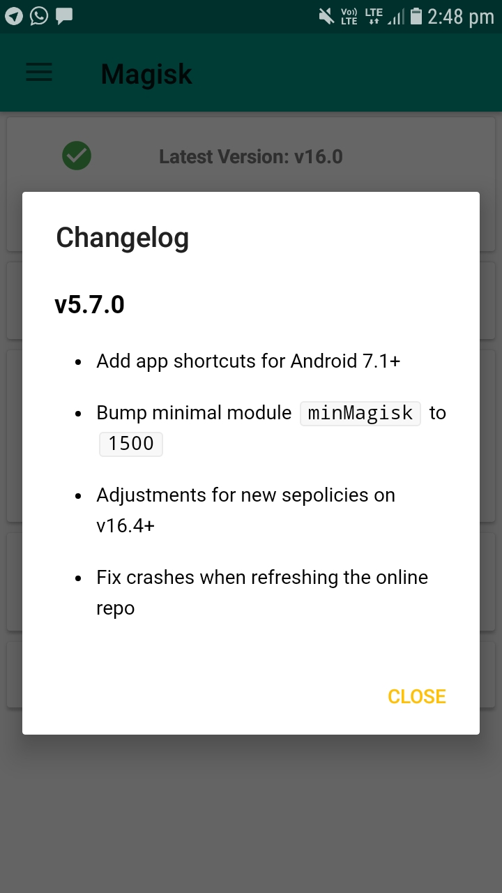 latest magisk 16.4 comes with improved magiskhide feature and certain fixes on android p