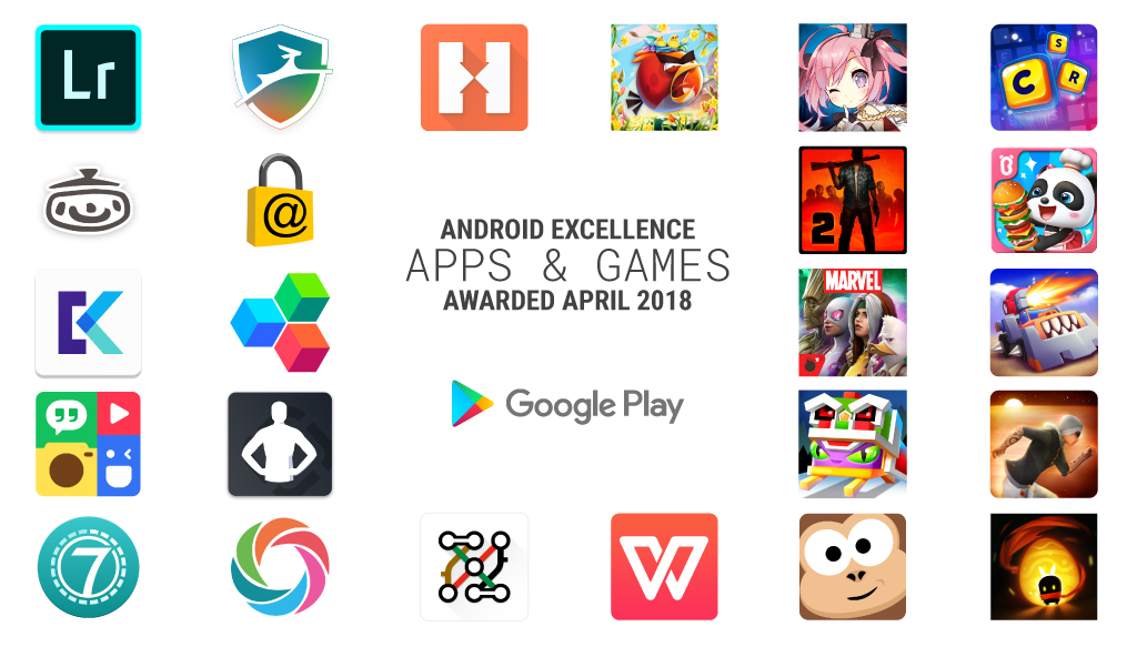 google publishes the new list of android excellence apps and games