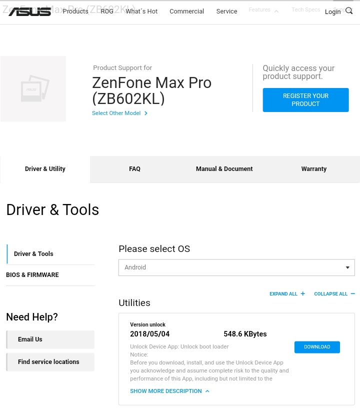 official bootloader unlock tool for asus zenfone max pro m1 released