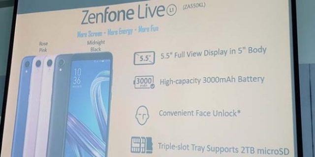 asus announced its zenfone live l1 android go phone for the indonesian market
