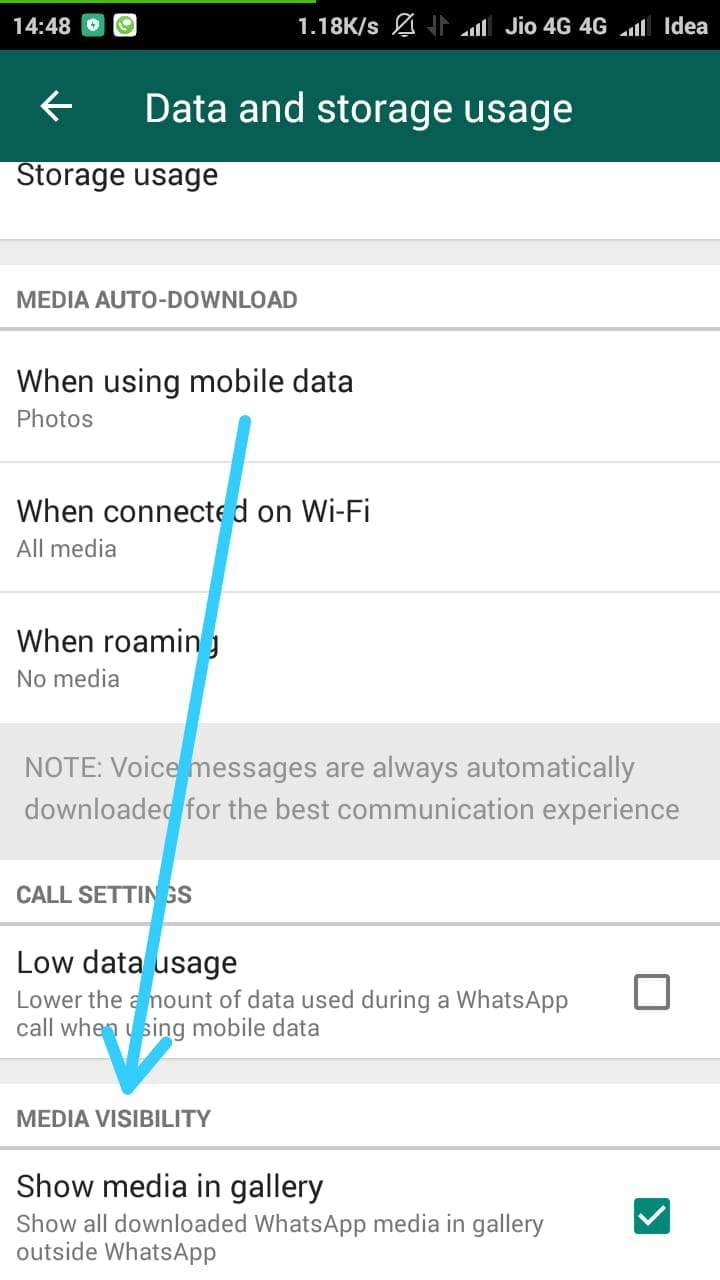 new whatsapp beta 2.18.159 adds media visibility option under settings