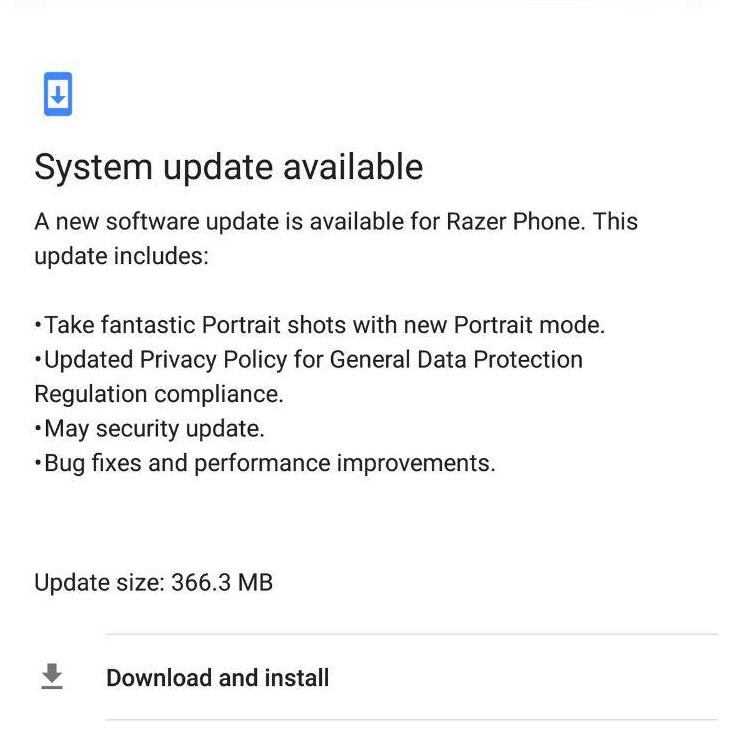 latest update for razer phone brings slew of new features and improvements