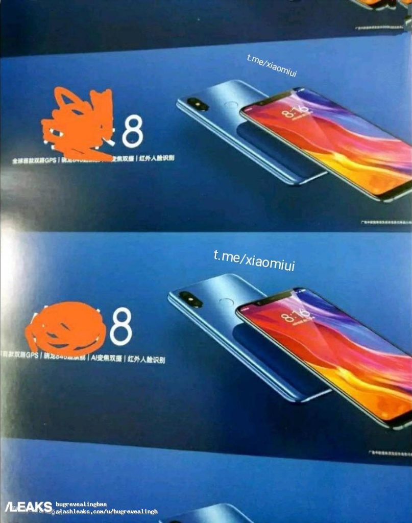 xiaomi mi 8 flaunting rear fingerprint scanner leaks in new posters