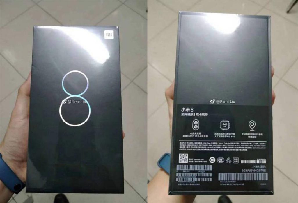 xiaomi mi8's retail packaging got leaked, reveals design and specs of the device