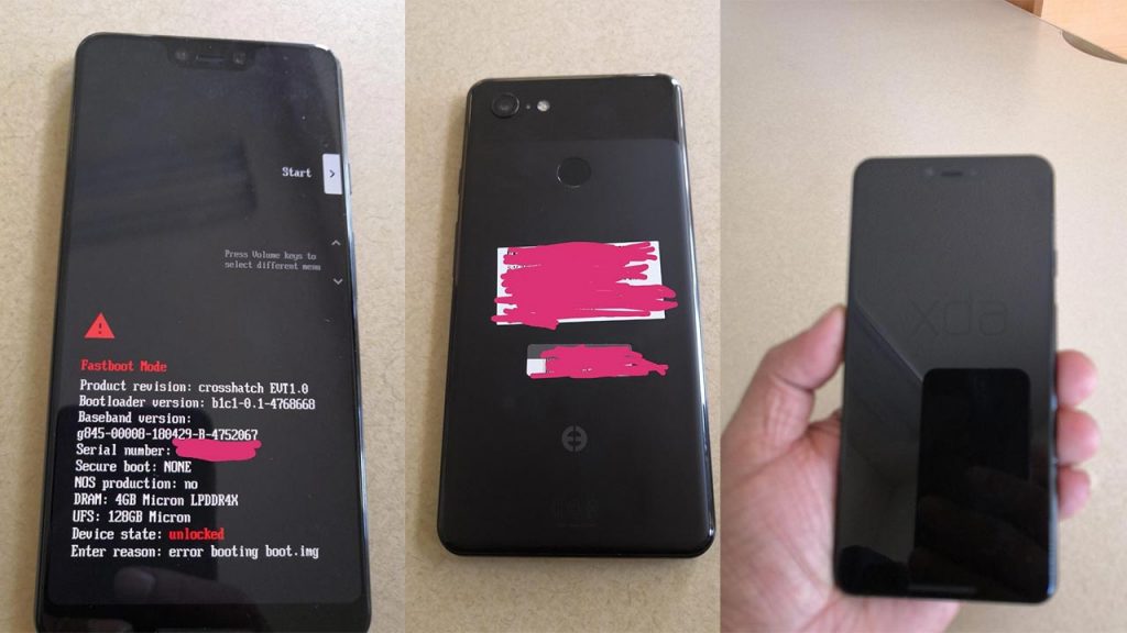 images of the upcoming pixel 3 xl appear online, design leaked