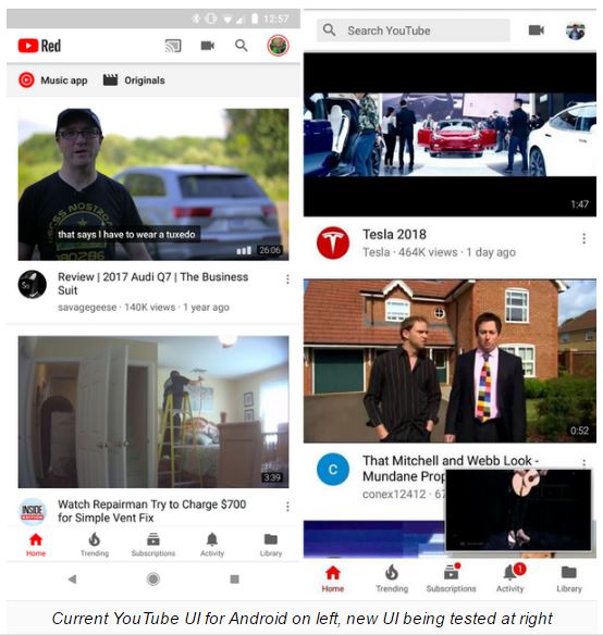 youtube for android gets revamped user interface