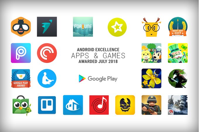 list of android excellence apps and games for q3 2018