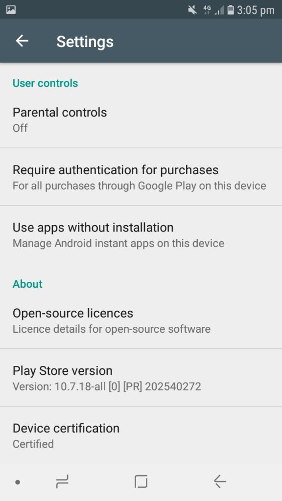 latest google play store 10.7.19 fixes lvl check