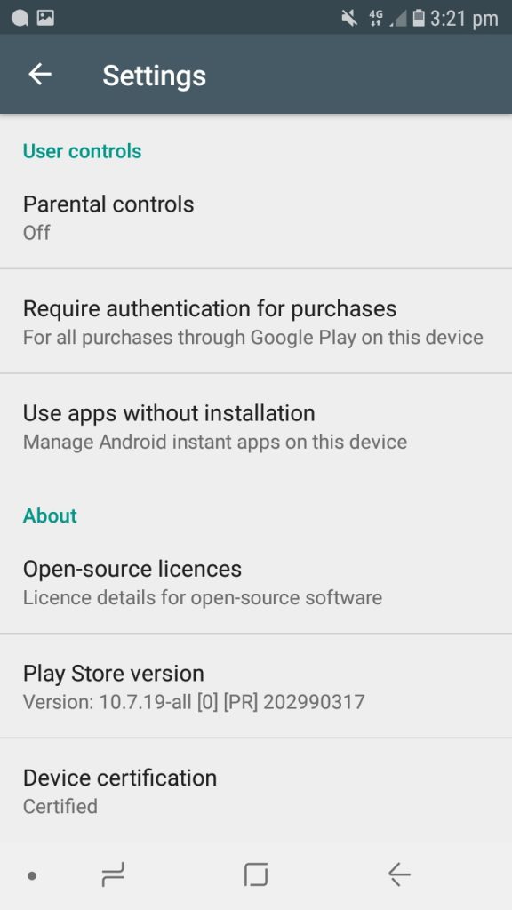 latest google play store 10.7.19 fixes lvl check