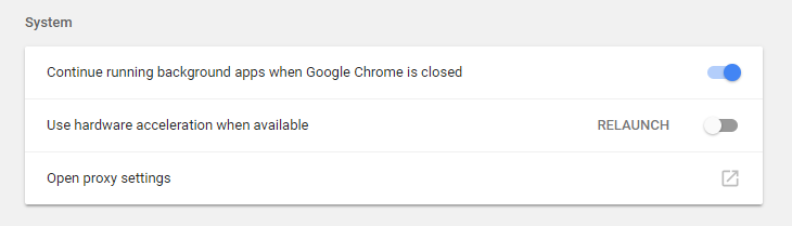 google chrome disable hardware acceleration