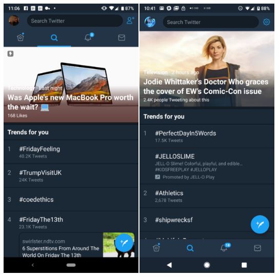 twitter is rolling out bottom navigation bar feature to its app