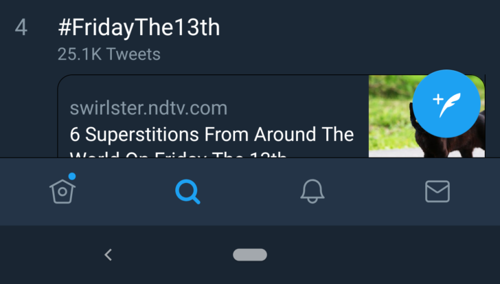 twitter is rolling out bottom navigation bar feature to its app