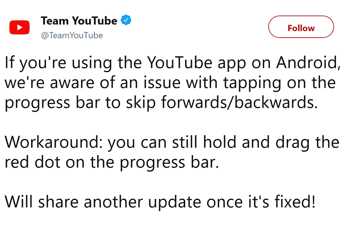 youtube to soon bring an update fix for the skip video issue