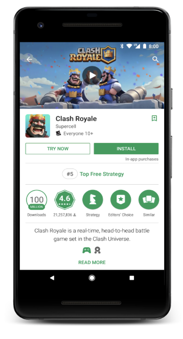 developers can now publish instant games/apps in play store without a website