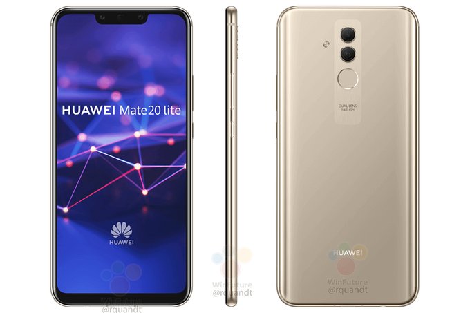 huawei mate 20 lite leaked online, will come with 4 cameras