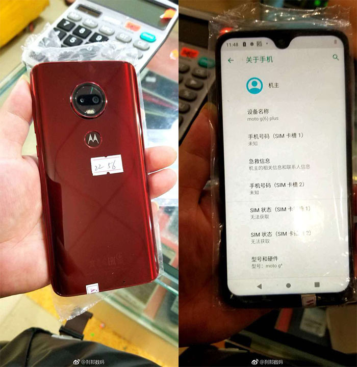 moto g6 plus leak