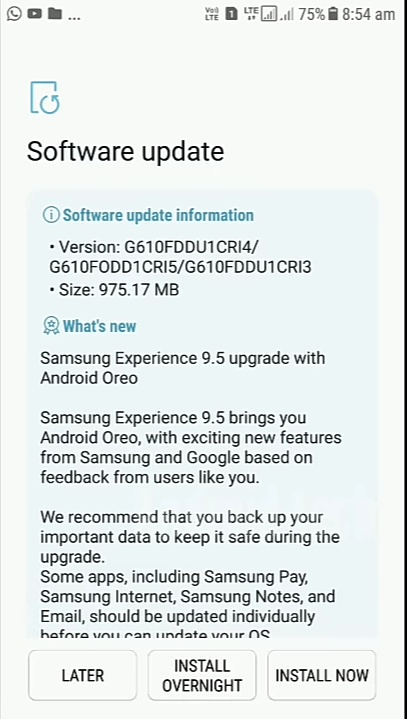 galaxy j7 prime receives android oreo 8.1 update in india