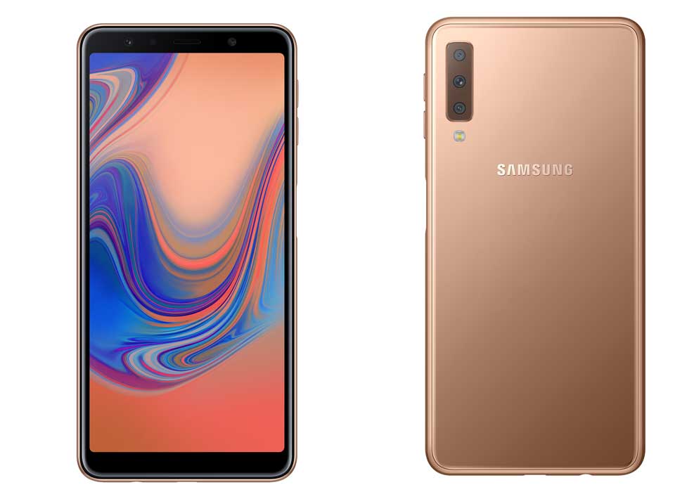 galaxy a7 (2018) with triple camera