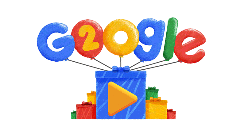 google 20 birthday doodle