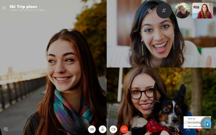 skype offers video call recording feature for both desktop and mobile apps