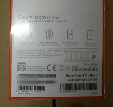 xiaomi redmi note 6 pro leaks