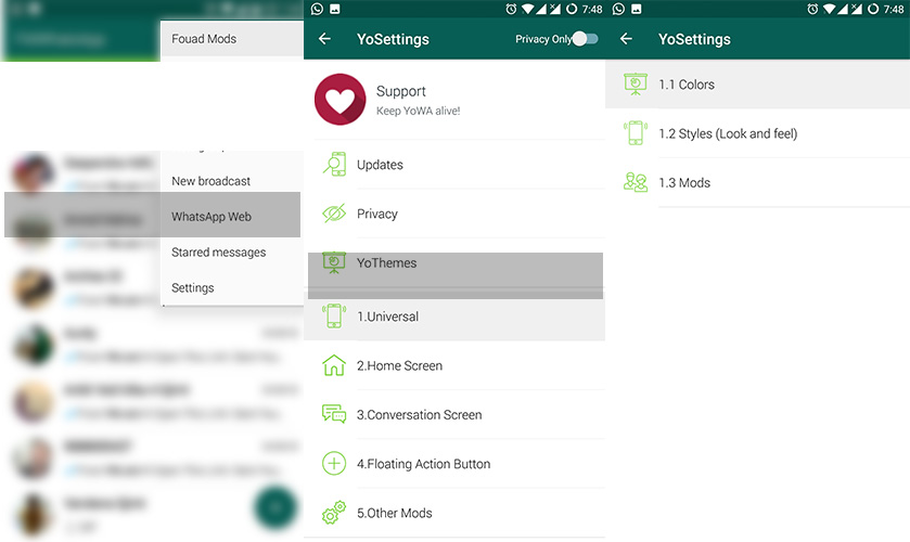 whatsapp theme change fmwhatsapp