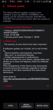 note 9 october update