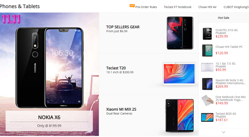 gearbest 11.11 mobiles  sale