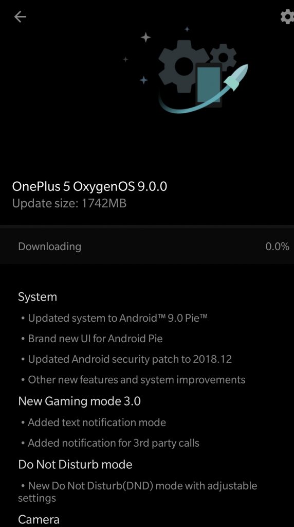 oneplus 5 oxygenos 9.0.0