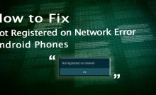 not registered on network