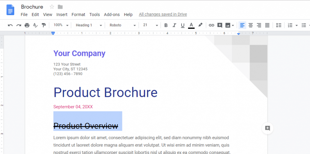 strikethrough on google docs-min