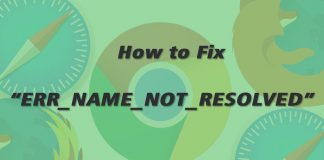 fix ERR_NAME_NOT_RESOLVED
