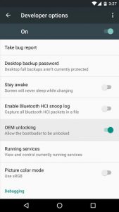 enable oem unlocking of moto g7 