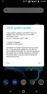 asus zenfone max pro m1 pie update