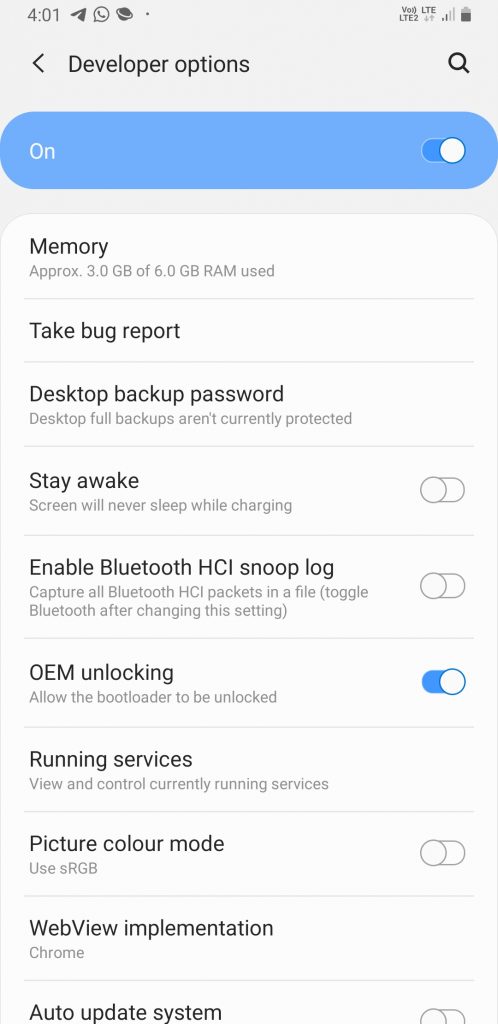 unlock bootloader of galaxy s10 exynos