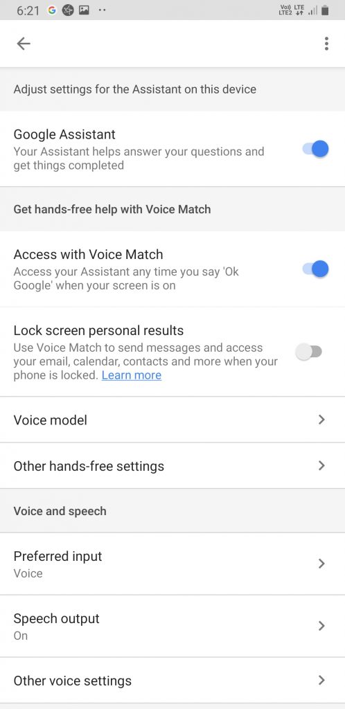 disabling google assistant