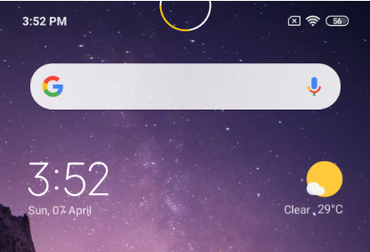 battery indicator waterdrop notch