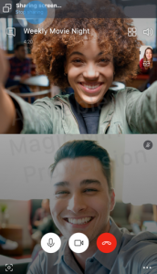 share screen on skype for android