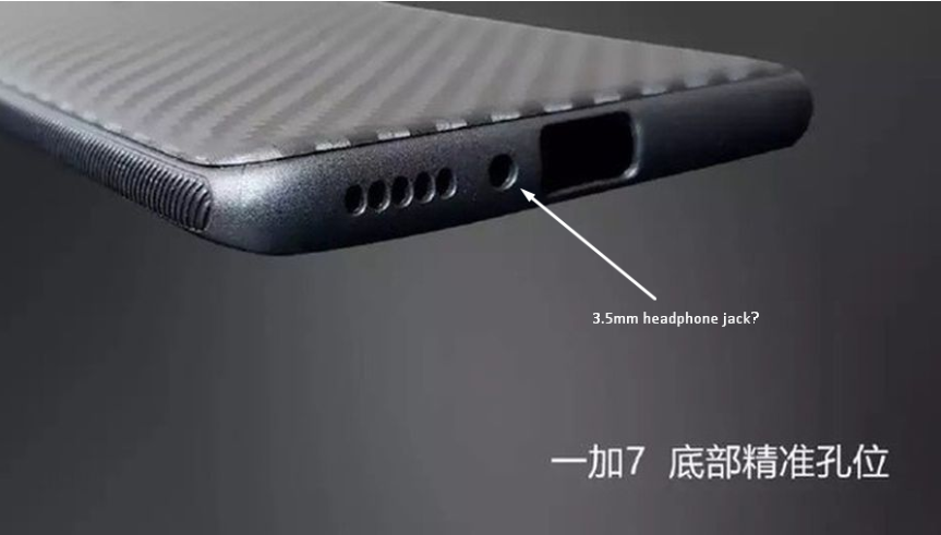oneplus 7 case renders shows the return of 3.5mm headphone jack