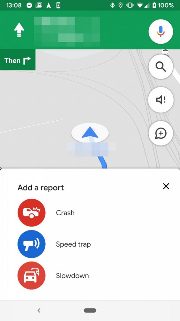 google maps slowdown incident report