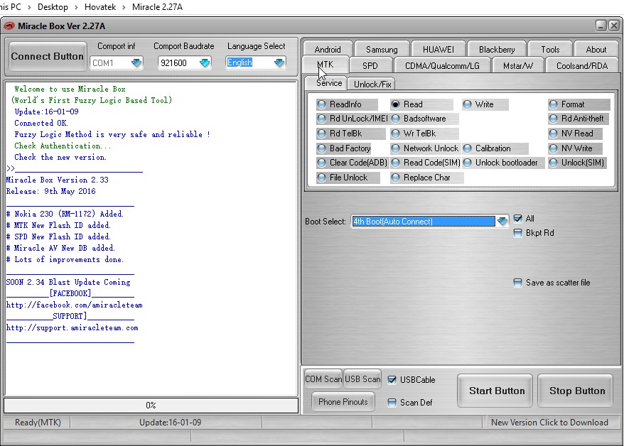 features of miracle box setup tool