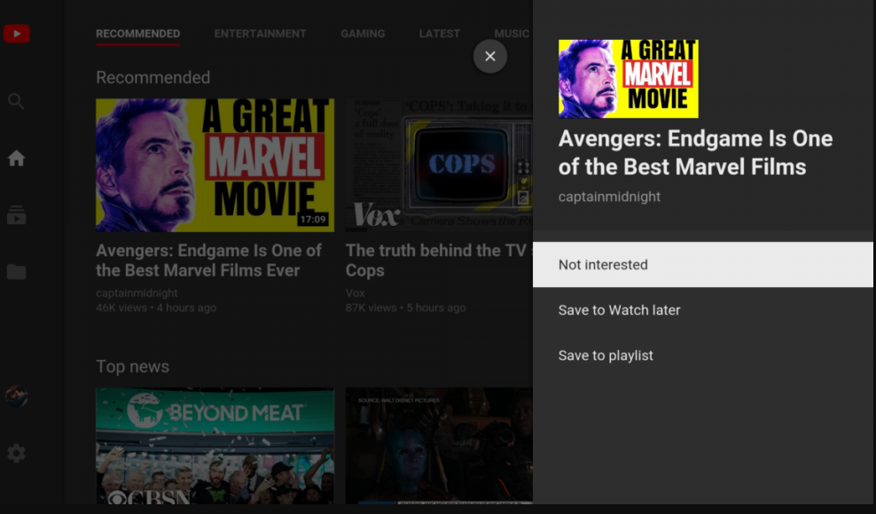 youtbe for android tv update