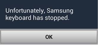 samsung keyboard stopped error