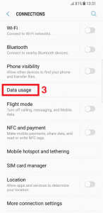 how to turn galaxy s10 background data on or off